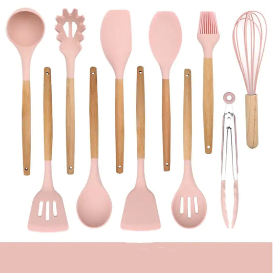 Chic Baking Silicone Spatula with Wooden Grip