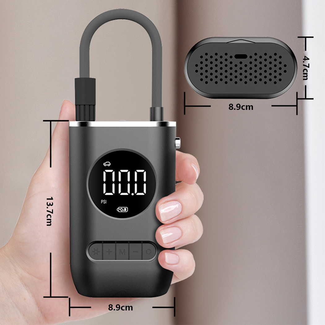 Cordless Electric Tyre Inflator – USB Rechargeable Portable Air Pump for Car & Bike