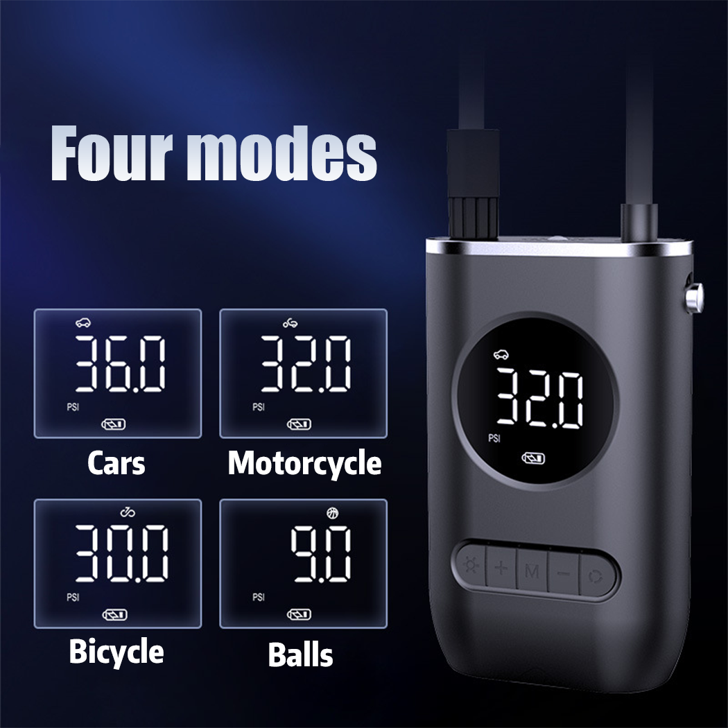 Cordless Electric Tyre Inflator – USB Rechargeable Portable Air Pump for Car & Bike