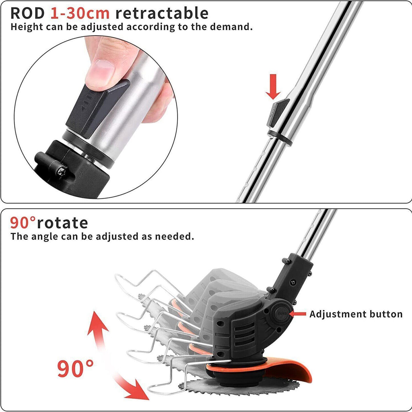 Cordless Electric Grass Trimmer & Brush Cutter – Lightweight Lawn Whipper Snipper