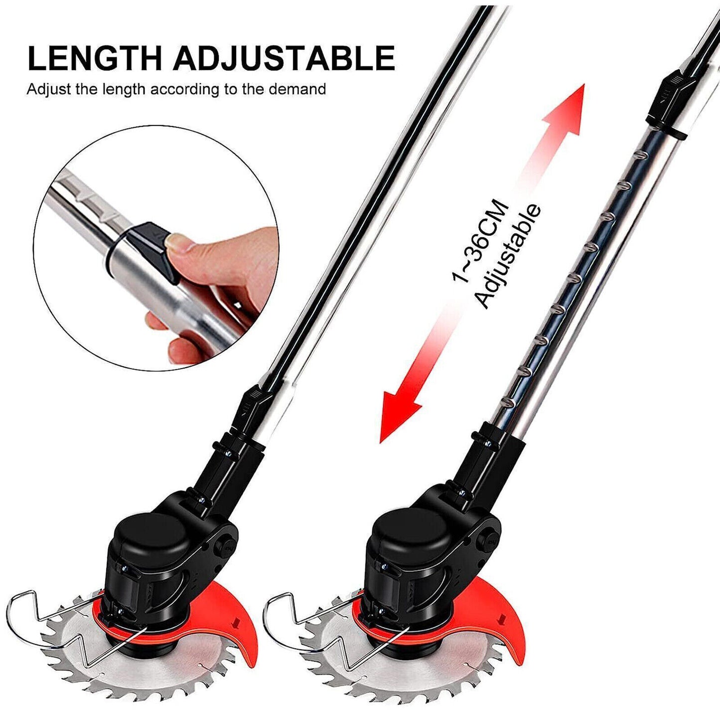 Cordless Electric Grass Trimmer & Brush Cutter – Lightweight Lawn Whipper Snipper