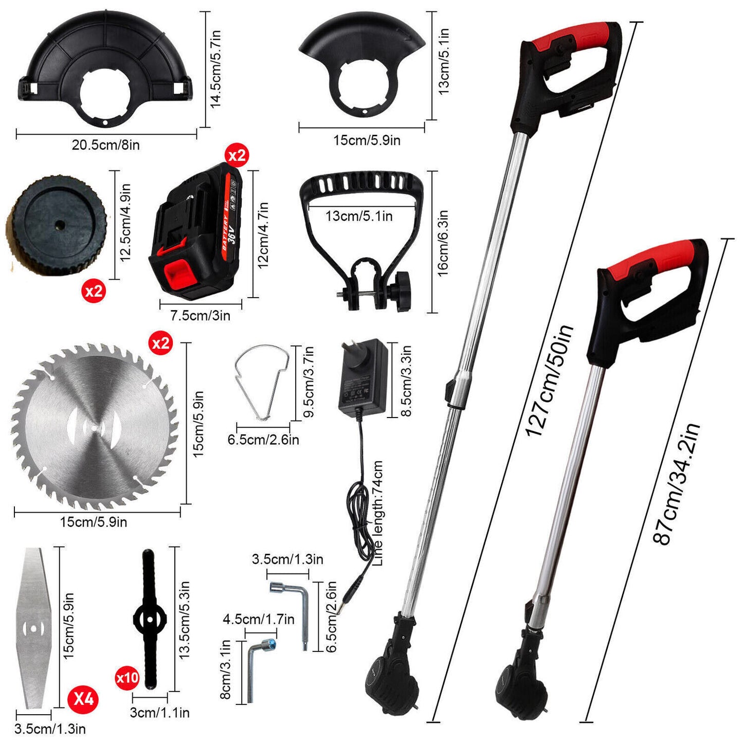 Cordless Electric Grass Trimmer & Brush Cutter – Lightweight Lawn Whipper Snipper